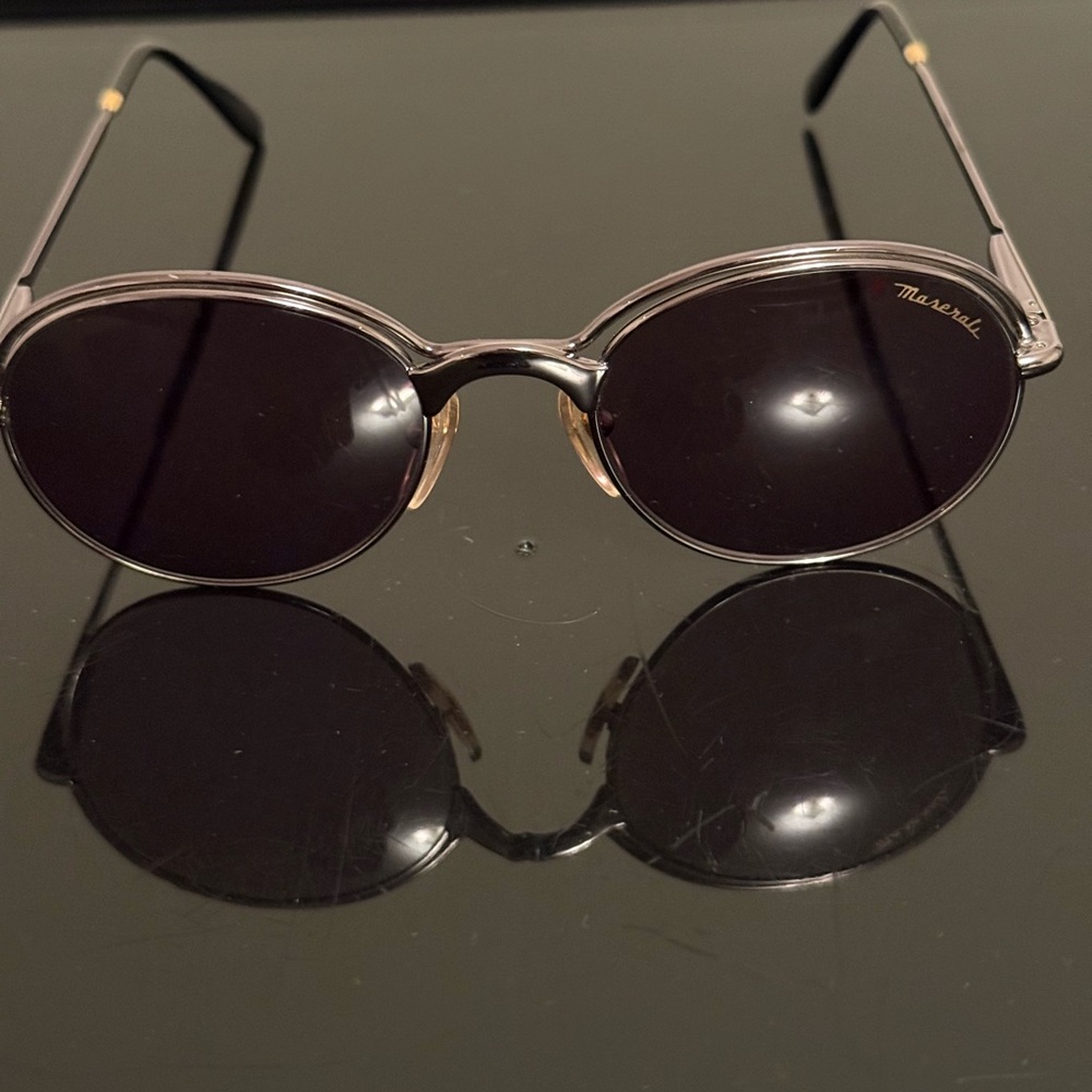 MASERATI vintage Silver Sunglasses for men